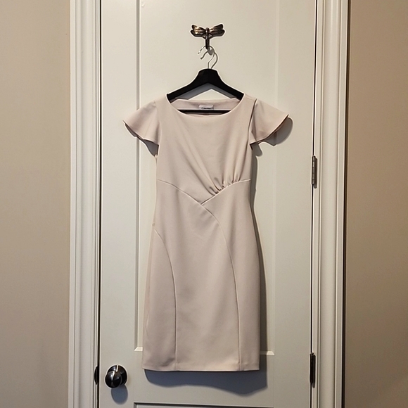 Calvin Klein Cap Sleeve Cocktail Dress, Pale Pink, Size 2 - Picture 1 of 5